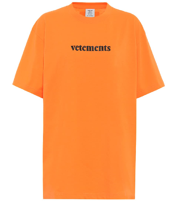 Футболка помаранчева Vetements Logo Vintage • Ветеменс футболка чоловіча | жіноча | дитяча XS