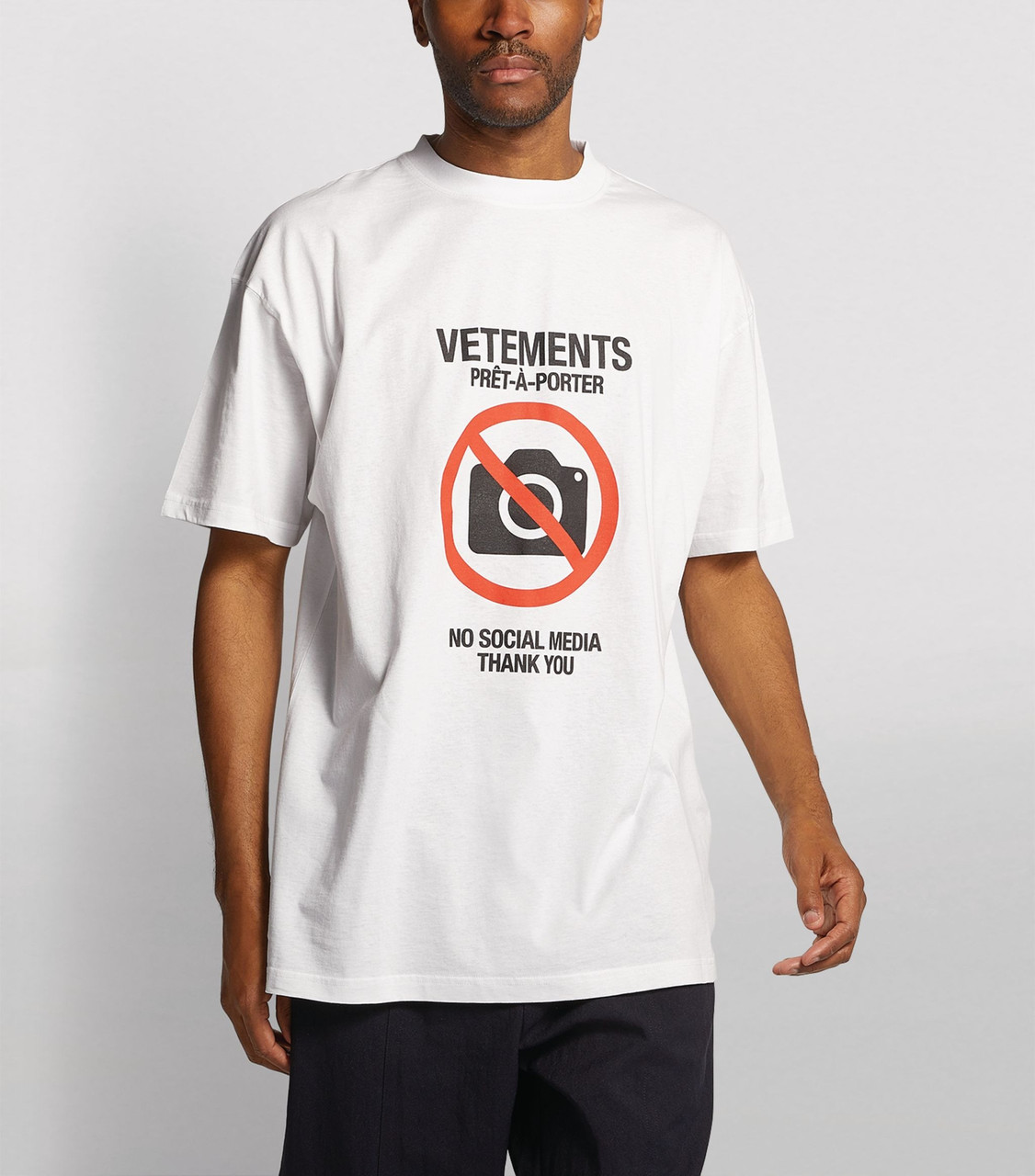 Футболка біла Vetements No Media • Ветеменс футболка чоловіча | жіноча | дитяча XS