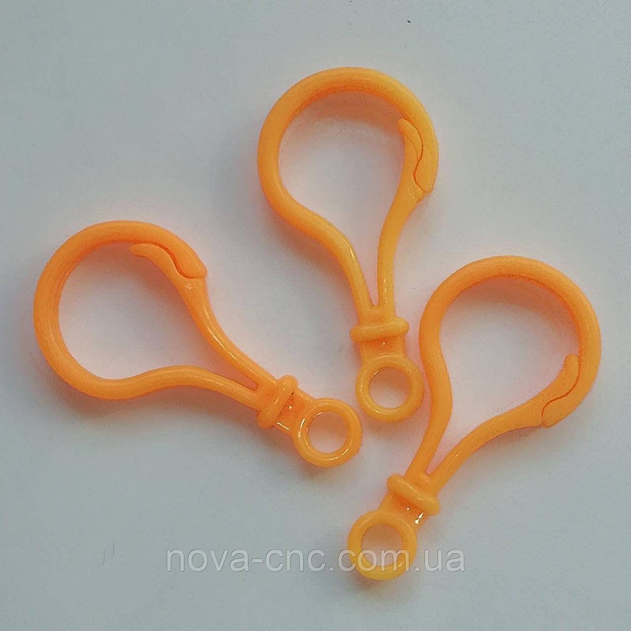 Карабін Пластиковий Заготівля для бізіборда пластмасовий 5 см помаранчевий