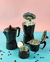 Гейзерная кофеварка на 6 чашек 300 мл с мраморным покрытием Edenberg EB-3785 Кофеварка на газовую плиту