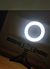ОПТ Кільцева світлодіодна селфи лампа Multi-Position Fill Light Live Broadcasting для двох телефонів, фото 5