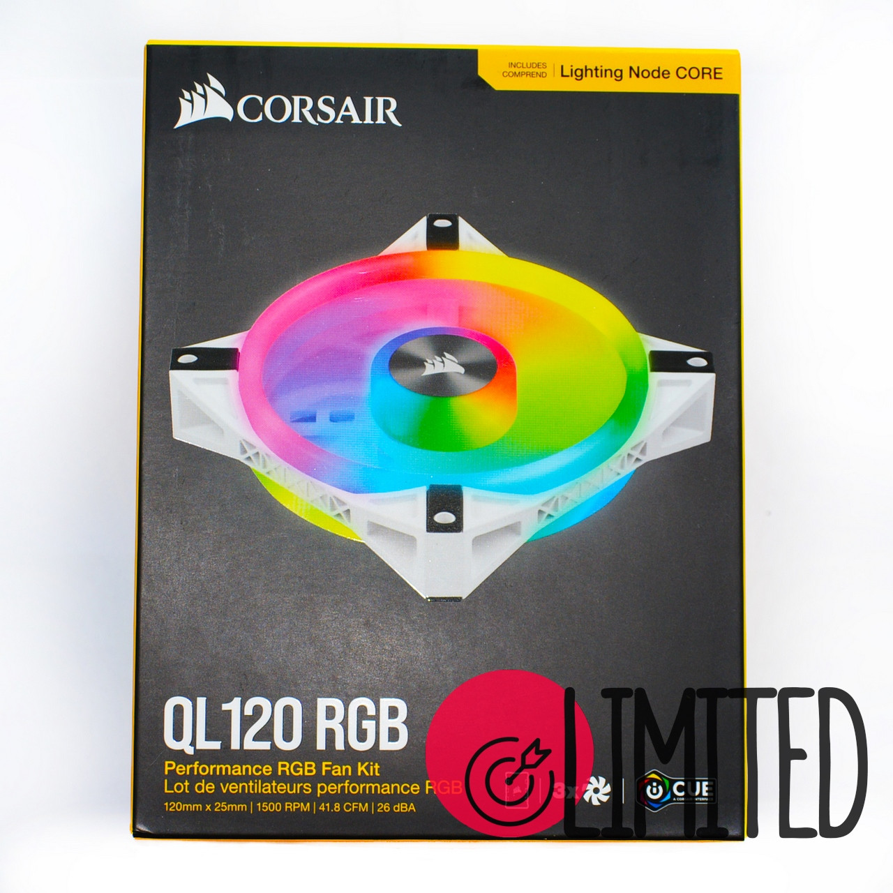 Комплект вентиляторів Corsair iCUE QL120 RGB PWM 3pack + Lighting Node (CO-9050104-WW)