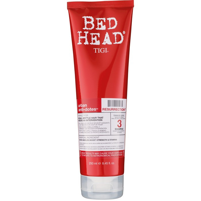 Шампунь відновлювальний для слабкого ламкого волосся Tigi Bed Head Urban Antidotes Resurrection Shampoo, 250 мл