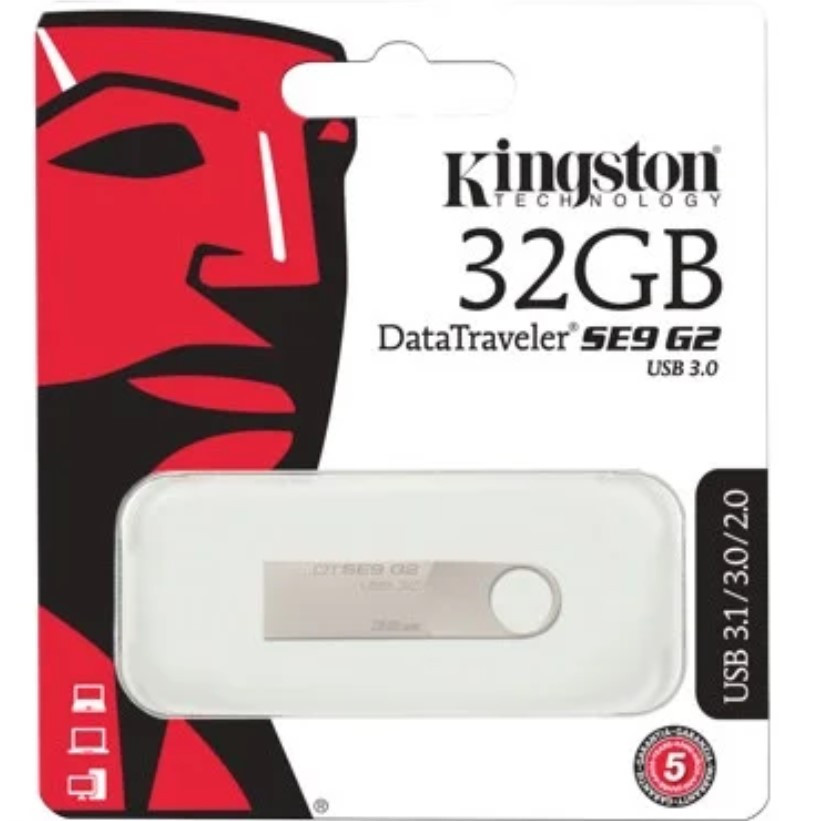 Флеш-накопичувач USB 32Gb Kingston SE9 Метал | Флешка для ПК