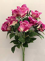 Букет роз объемный с листиками, искусственный букет