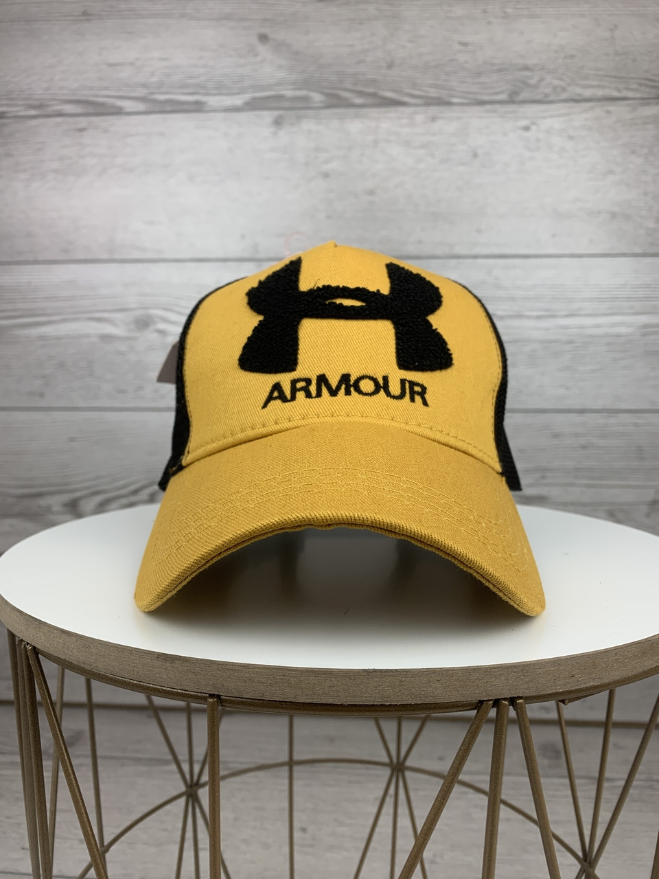 Бейсболка мужская Armour с сеткой Брендовая кепка желтая легкая - фото 4 - id-p1386817064