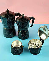 Гейзерная кофеварка на 9 чашек 450 мл с мраморным покрытием Edenberg EB-3786 Кофеварка на газовую плиту