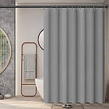 Шторка для ванної Bathlux 180 x 180 люкс якість, водонепроникна Сіра, фото 2