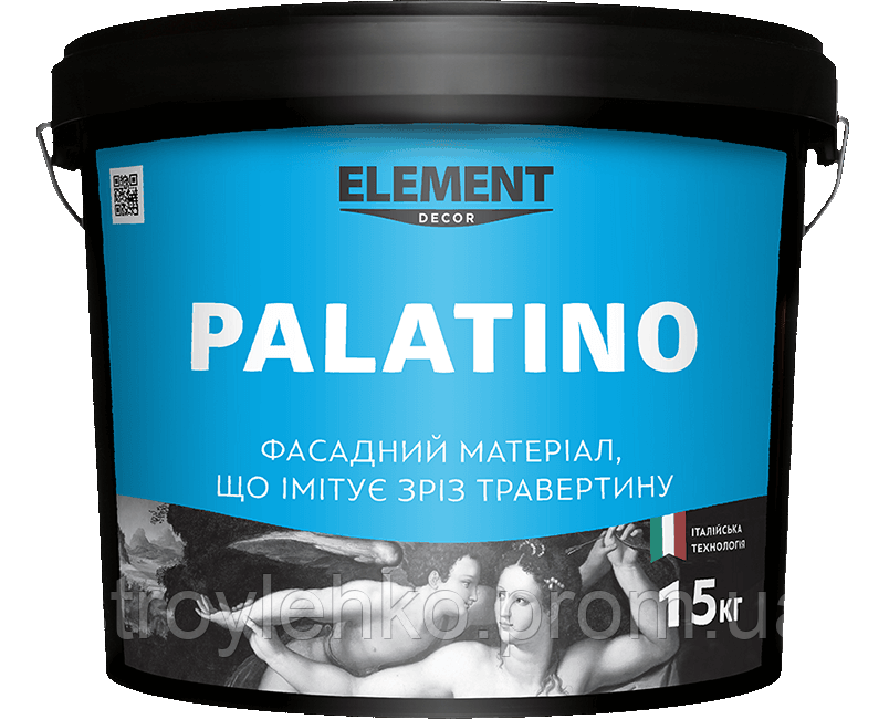 Штукатурка Декоративна акрилова фасадна Palatino ELEMENT, 15кг - фото 1 - id-p498250835