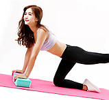 Блок для йоги (йога блок, цегла для йоги) OSPORT EVA (FI-3048) Бірюзовий, фото 4