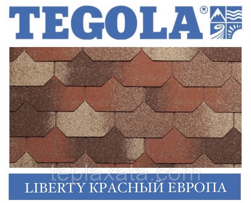 Черепиця TEGOLA (Premium) Liberty Червона Європа