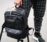 Шкіряний рюкзак. Чоловіча сумка під ноутбук. Шкіряний портфель. С15, фото 10