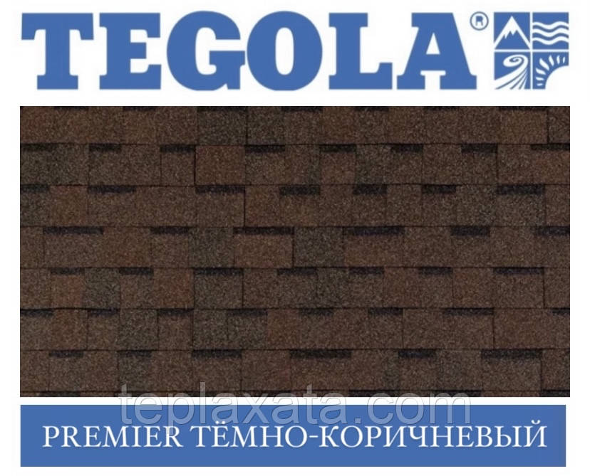 Черепиця TEGOLA (Top-Shingle) Master Premier Темно-коричневий