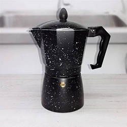 Гейзерна кавоварка Турка на 9 чашок газова 450 мл. Edenberg EB-3786 Мармурове покриття