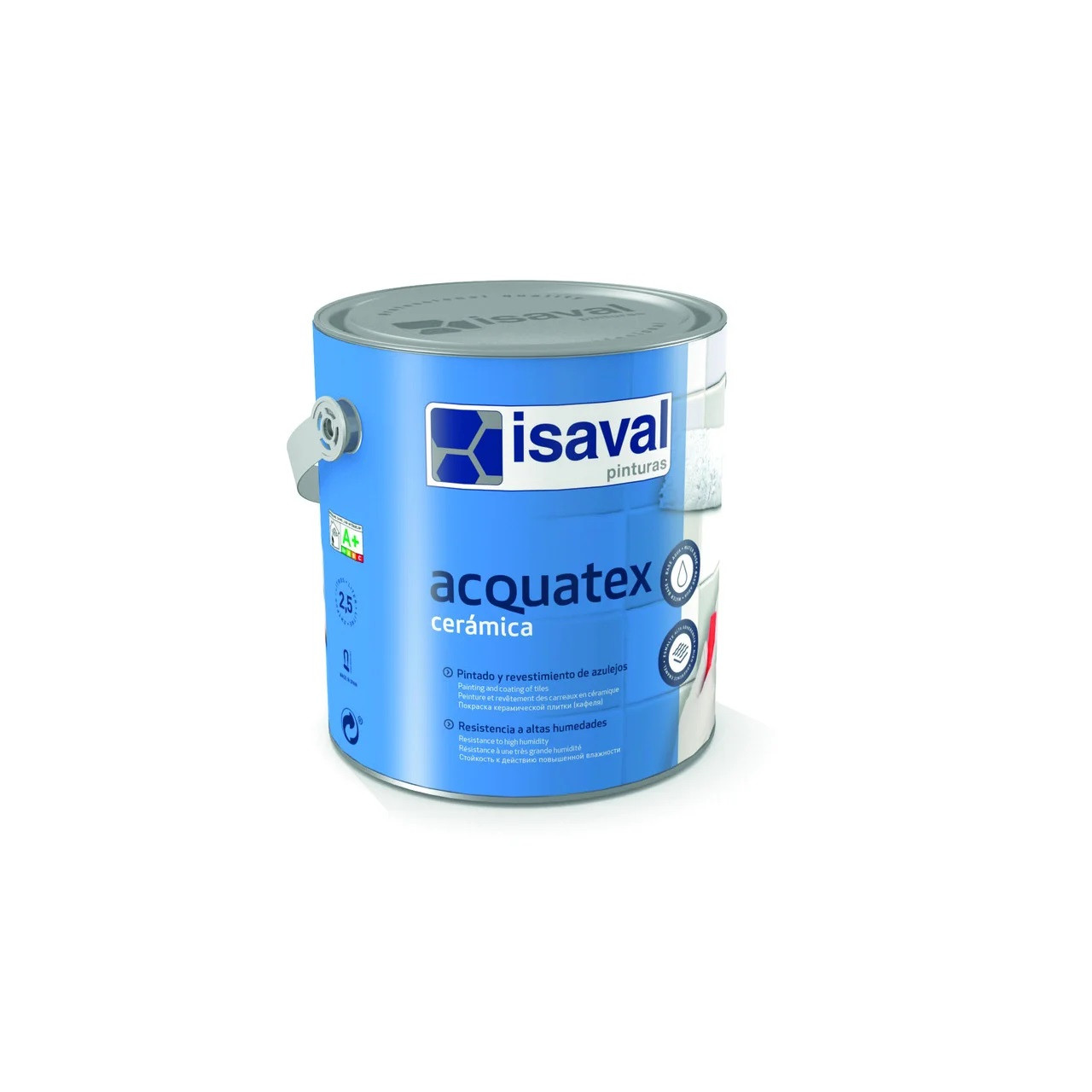 Акватекс Кераміка  - поліуретанова фарба для  плитки на водній основі, напівмат (біла) уп.0,750 л