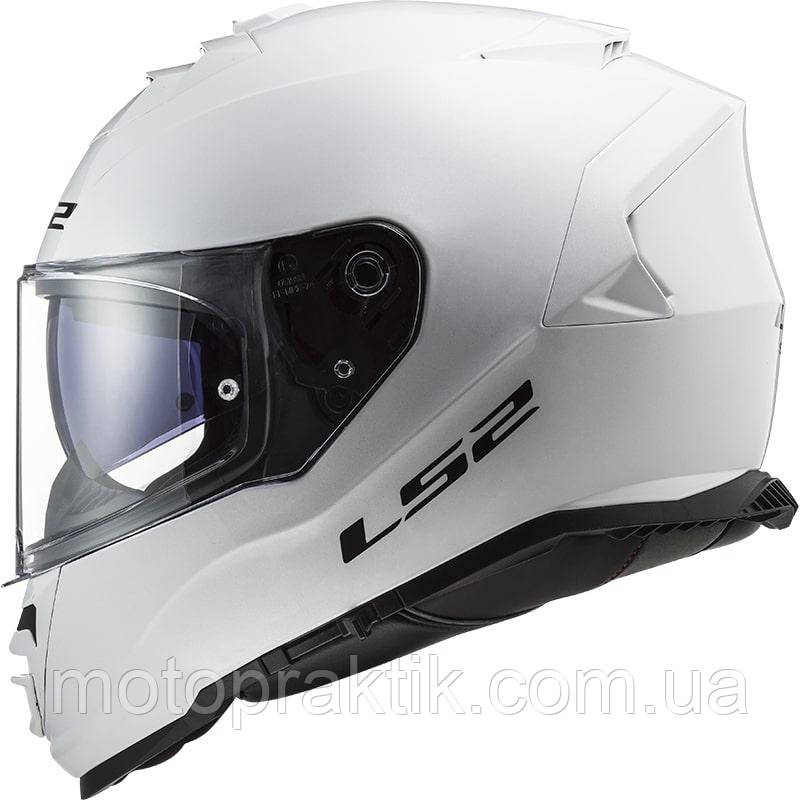 LS2 FF800 STORM SOLID WHITE, XS Мотошолом інтеграл з окулярами