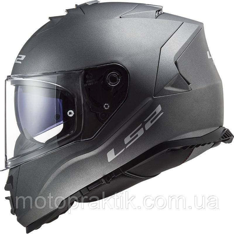 LS2 FF800 STORM SOLID MATT TITANIUM, XS Мотошолом інтеграл з окулярами