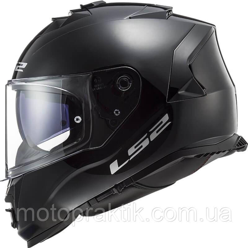 LS2 FF800 STORM SOLID BLACK, XS Мотошолом інтеграл з окулярами