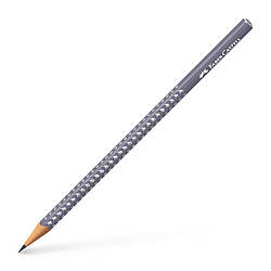 Олівець чорнографітний Faber-Castell Grip Sparkle Dapple gray, сірий корпус, 118235