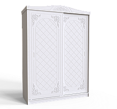 Шафа-купе в спальню з ДСП / МДФ Amelie аляска / білий суперматовий Artinhead