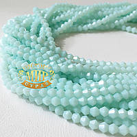 Бусины Aqua Jade биконус 4мм 1 шт.