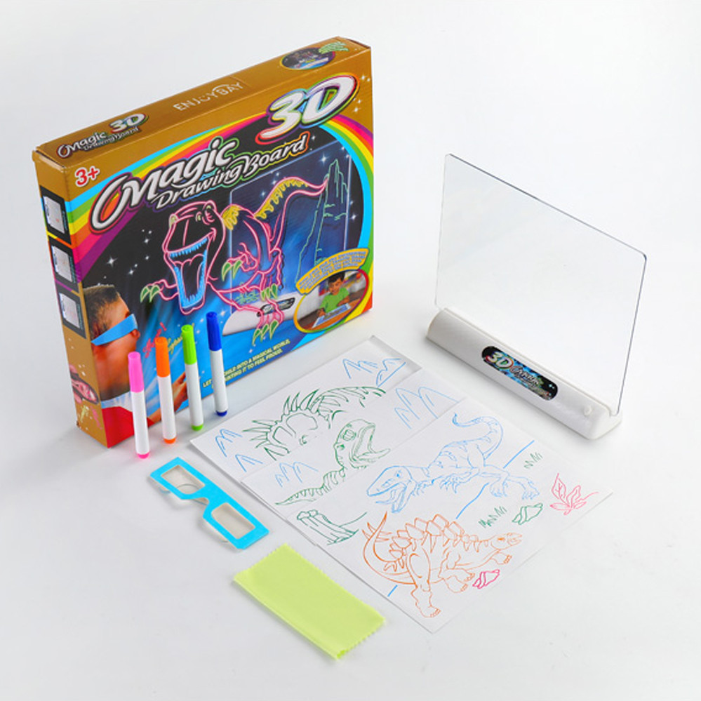 Дошка для малювання з ефектом 3D Magic Drawing Board Планшет для дітей 3д Набір для дитячої творчості, фото 1