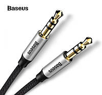 Кабель AUX Jack 3.5 - Jack 3.5 Baseus Audio Cable аукс аудио шнур 1м (черный)