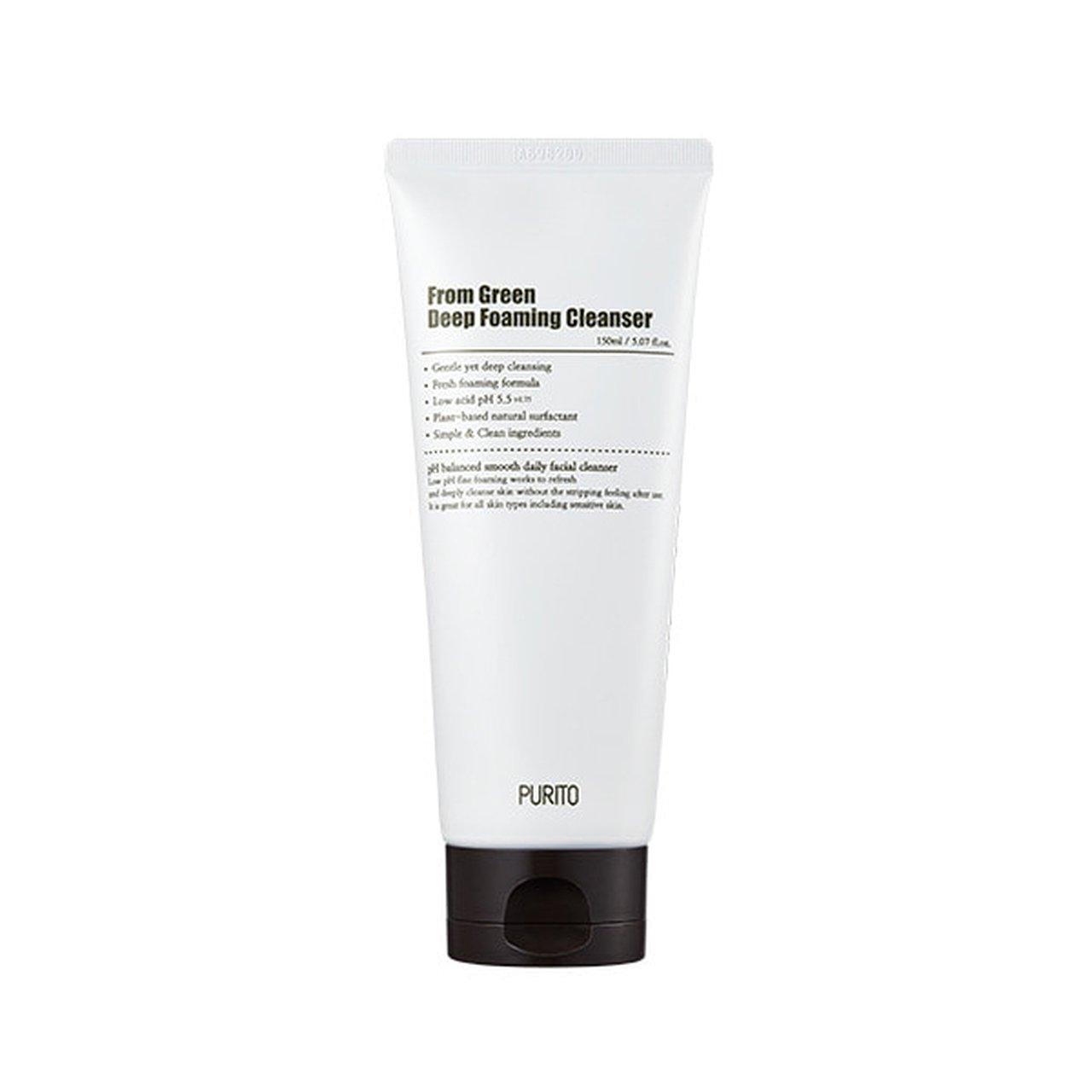 Слабокислотна пінка з центелою та зеленим чаєм Purito From Green Deep Foaming Cleanser, фото 1