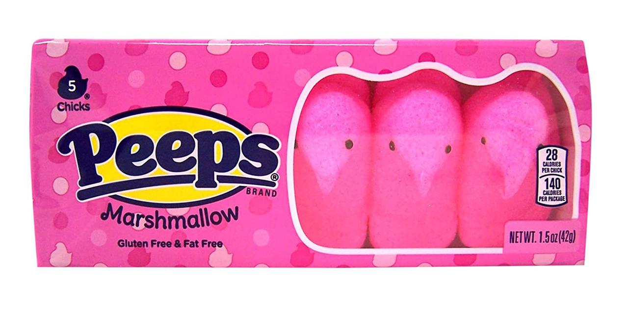 Рожеві пташки з маршмеллоу Peeps Marshmallow 5 chicks 42g