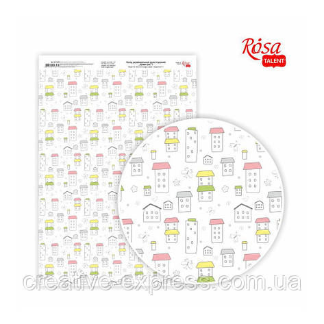 Папір дизайнерський односторонній „Sweet Girl“ 1, 21х29,7 см, срібна, 250 г/м2, ROSA TALENT, фото 1