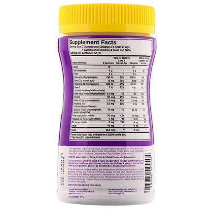 Дитячі мультивітаміни Solgar U-Cubes Children's Multi-Vitamin & Mineral 60 Gummies, фото 2