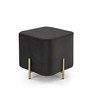 Современный куб пуф обитые металлические ножки кубика золото / черный 42/46/46 см