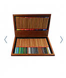 Професійні олівці Marco 72 кольори, круглі, кедр, у дерев'яному пеналі, FineArt-72WB, фото 2