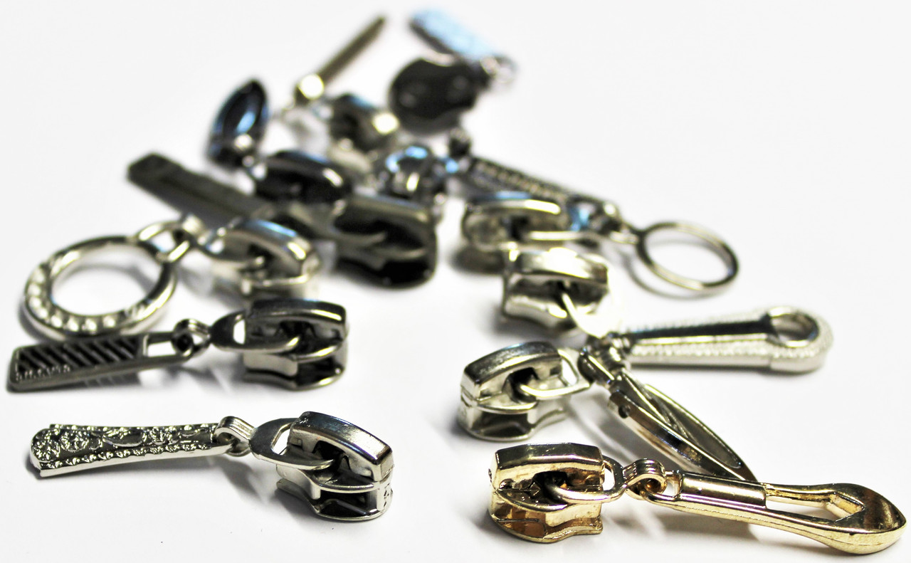 Бігунок для спіральної блискавки №5 колір нікель, антик, золото, темн. нікель, бронза, фото 1