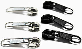 Бігунок сумковий №5 колір св. нікель, чорний (Туреччина)