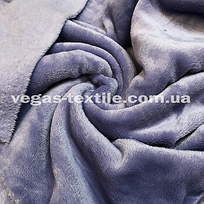 Тканина Махра Велсофт двостороння полірована Бузковий ширина 1.8 м