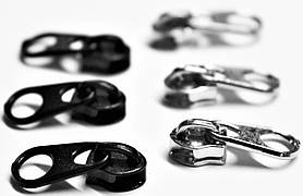 Бігунок сумковий №3 колір нікель, чорний (Туреччина)