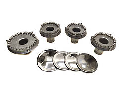 Комплект пальників Електа з кришками з нержавіючої сталі