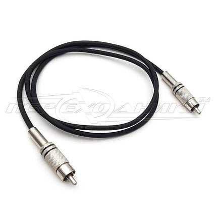 Кабель 1RCA-1RCA композитний, у екрані, метал, фото 1