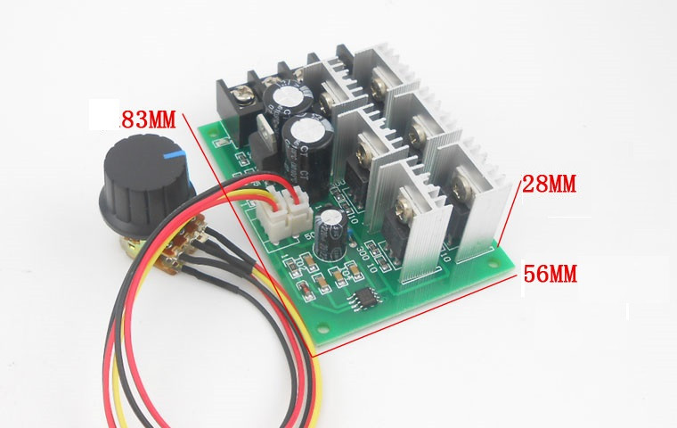 ШІМ регулятор швидкості DC мотора, 9-60 В, 40 А PWM