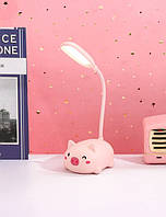 Дитяча настільна Led лампа Pets 9090 рожева з акумулятором