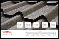 Металлочерепица Варшава RAL 9006