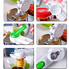 Універсальна відкривачка консервний ніж 7 в 1 Kitchen CanDo., для відкривання будь-яких кришок, пробок, фото 4