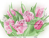 Схема вишивки бісером Рожеве сяйво тюльпанів