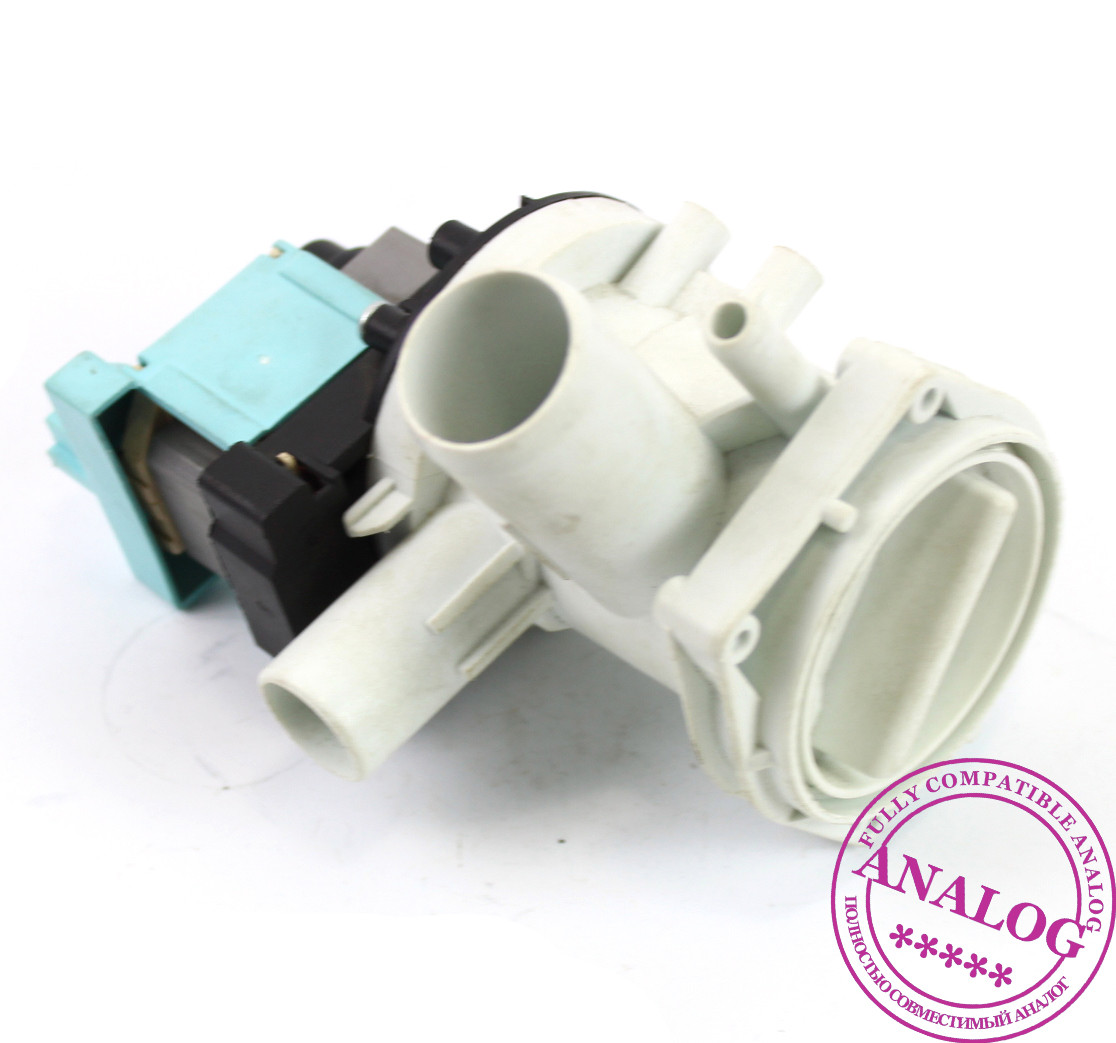 Зливний насос пральної машини Siemens, Bosch, з патрубком-"переливом" (Mainox 30W) 00141326