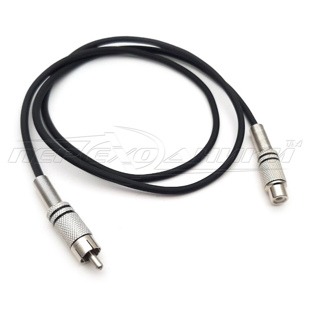 Кабель 1RCA-1RCA подовжувач композитний, у екрані, метал