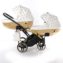 Дитяча коляска для двійні Junama Diamond Glow Duo Slim