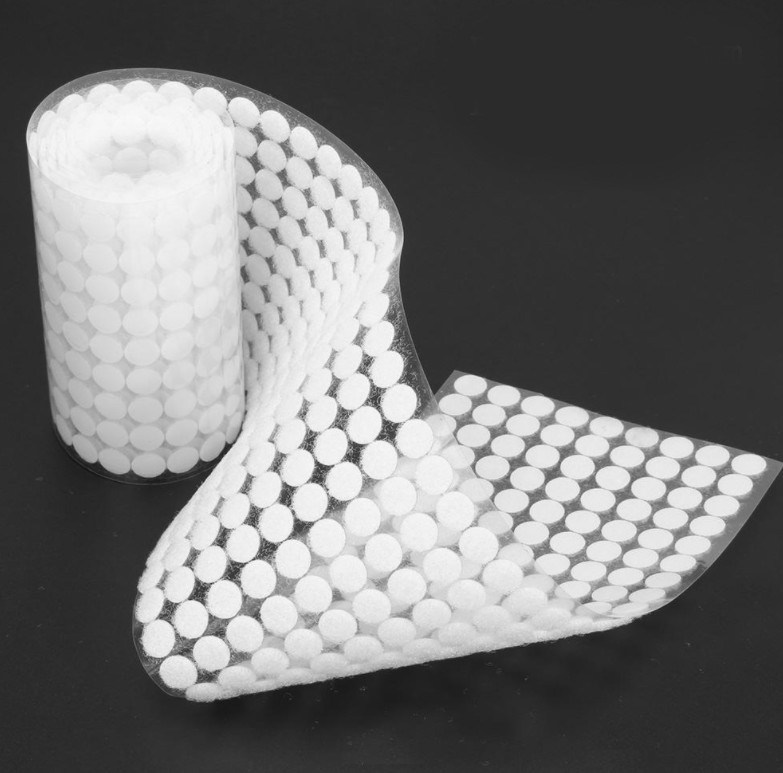 Клейова кругла липучка, ∅ 10 мм, біла (18 шт)