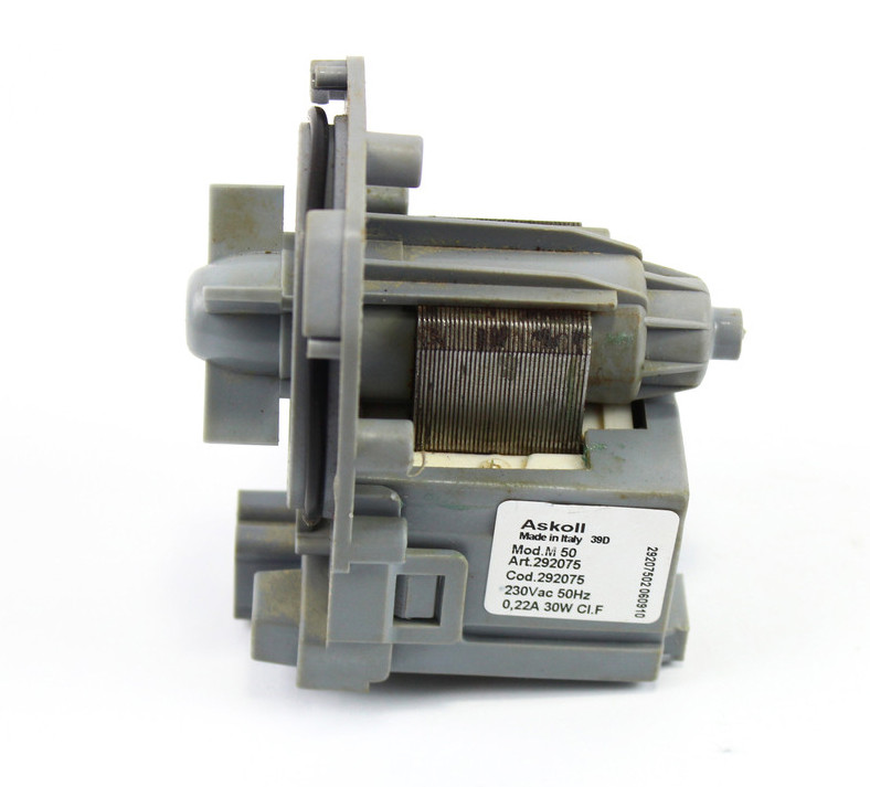 Зливний насос Siemens-Bosch (Askoll M50 292075), 3 засувки, клеми спереду - 266228 / 214-21 / 163LG59