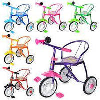 Велосипед М 5335 3 колеса, 6 кольорів, клаксон, 51-52-40 см.